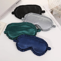 Silk Sleep Mask with Elastic Band and Lace Trim | Lightproof Breathable Eye Cover alternate view