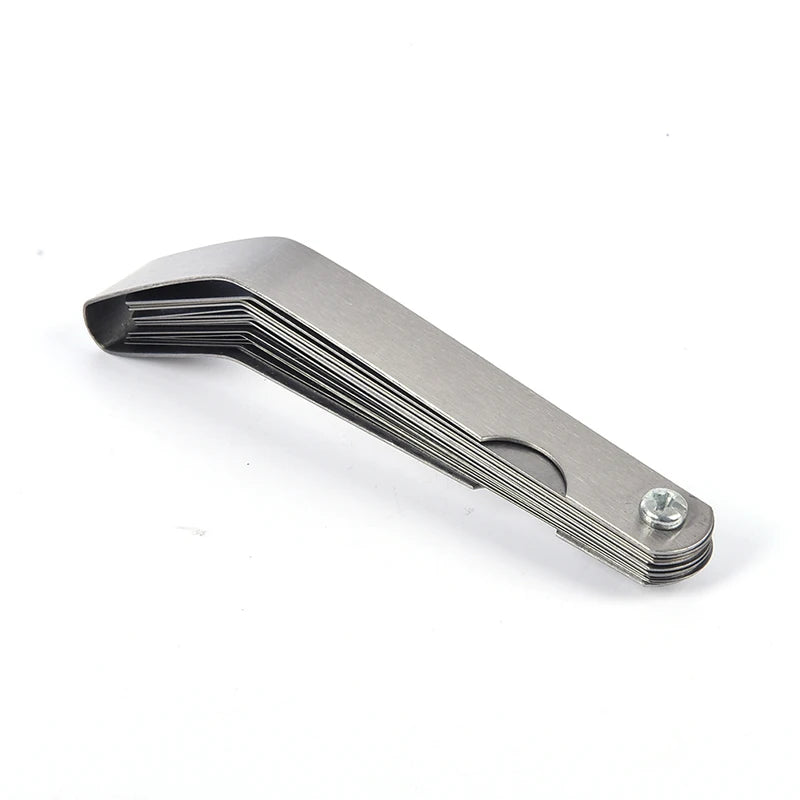 1 set for 16 Blades Feeler Gauge 0.05 to 1mm Thickness Curved Stainless Steel Gap Met lifestyle view