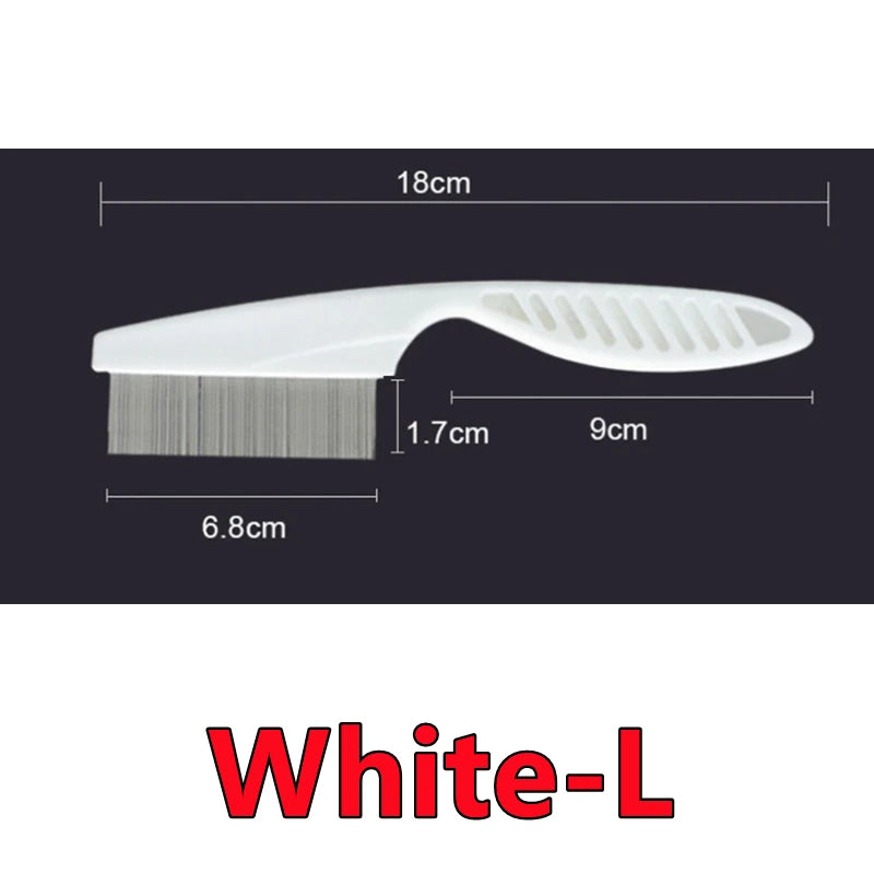 New Professional Pet Cat Hair Removal Comb Brush Dog Grooming Shedding Tools Puppy Hai close-up view