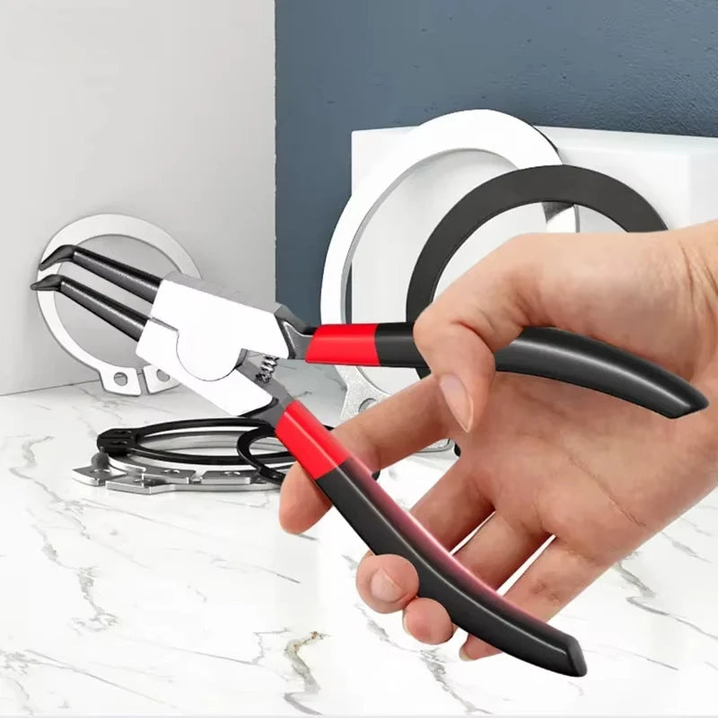 5-In Circlip Pliers | Dual-Purpose Retaining Ring Pliers for Internal and External additional angle
