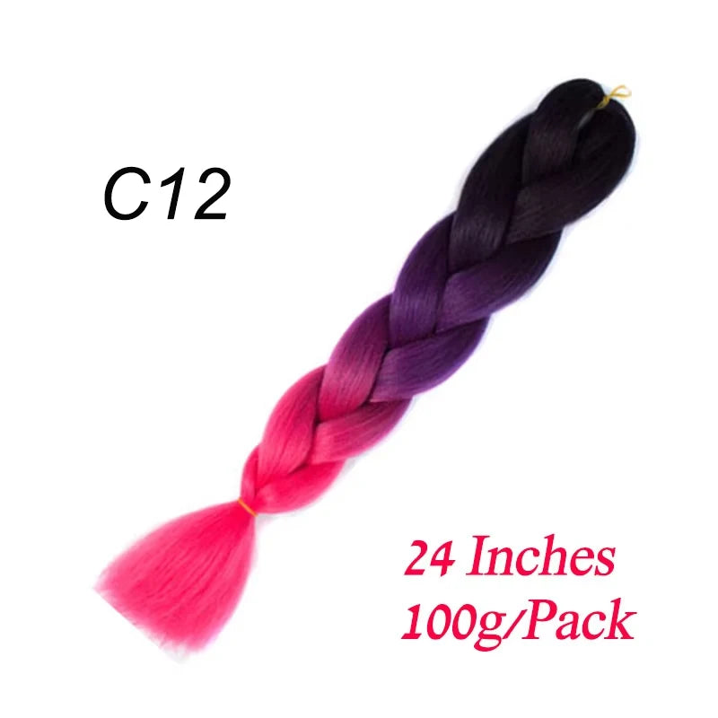 Lihui Pre Stretched Jumbo Braid Hair Extensions 24 inch | Kanekalon Synthetic Hair fo alternate view