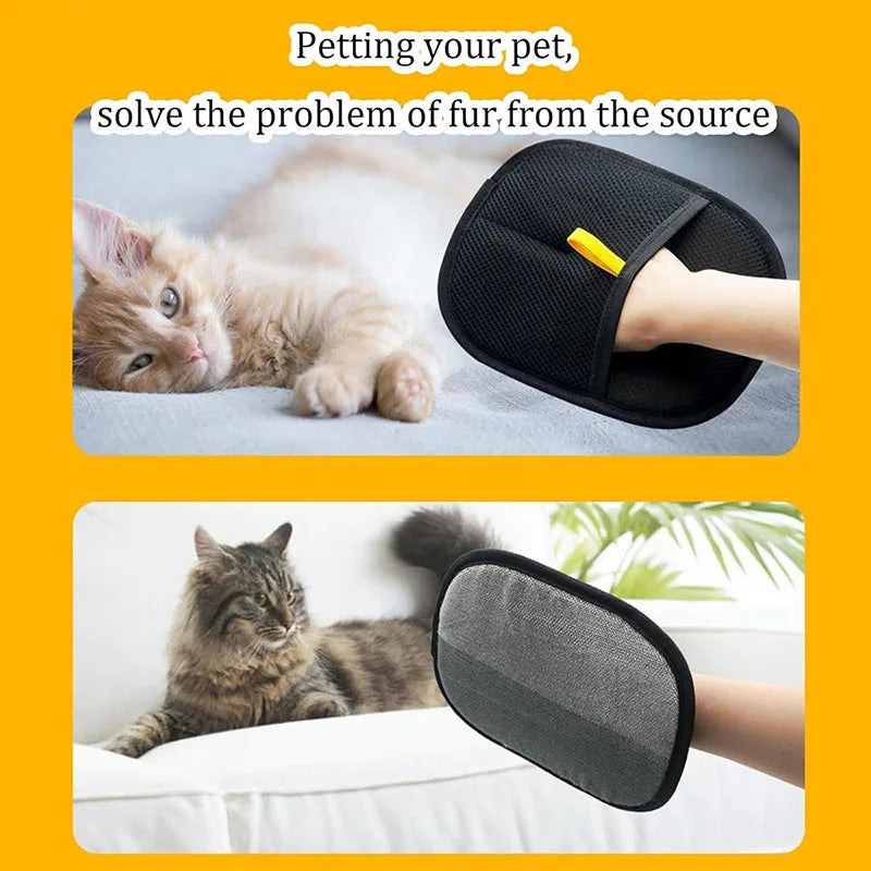 Pet Hair Removal Tools Reusable Gloves Pet Double Sided Beauty Gloves Carpet Removal lifestyle view