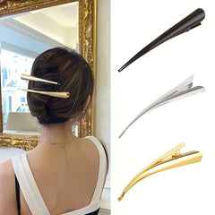 5/10pc Long Metal Hair Clips Horn Clip Hair Clamps Hair Accessories Duck Teeth Hairdressing Salon Tip Clip