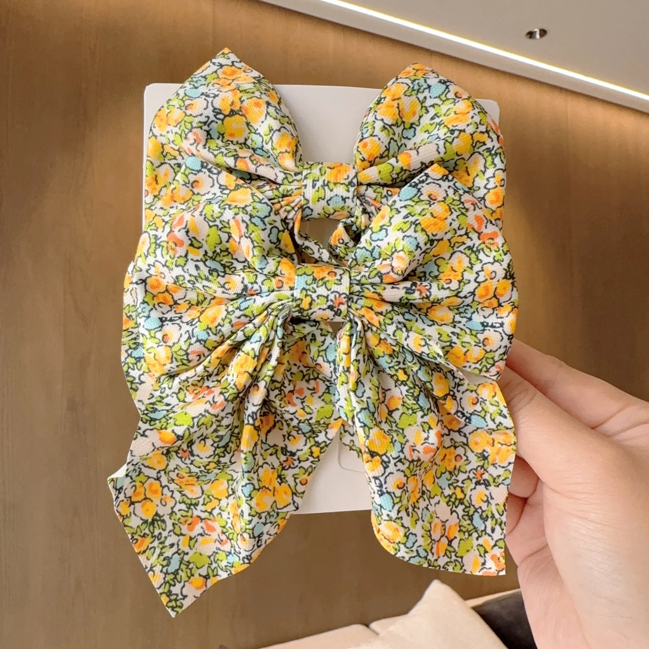 2PC Spring Summer Women Kids New Floral Printed Bows Hair Clip Fresh Cute Hair Pins Barrettes Headwear Girls Hair Accessories