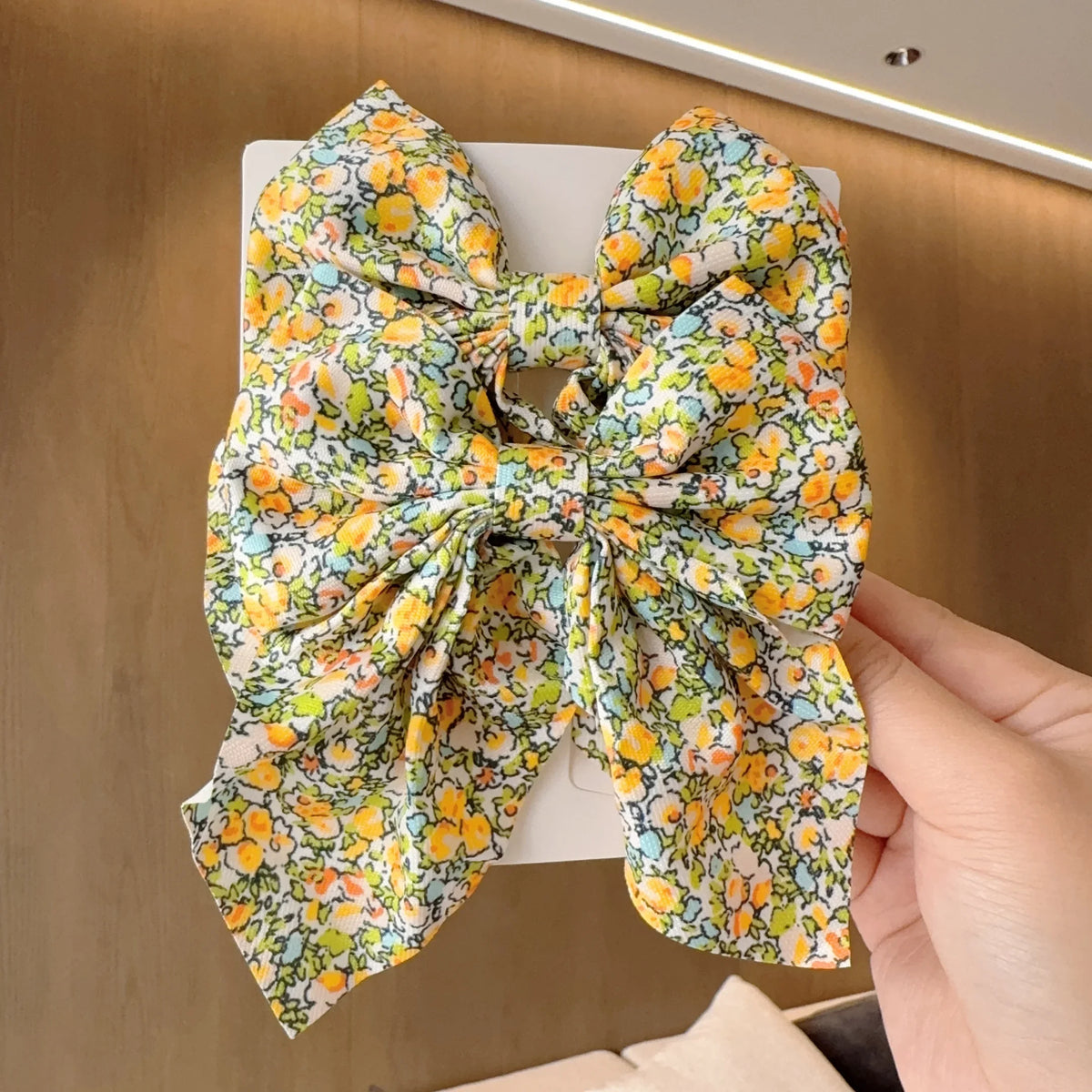 2PC Spring Summer Women Kids New Floral Printed Bows Hair Clip Fresh Cute Hair Pins Barrettes Headwear Girls Hair Accessories