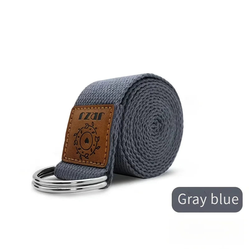 Yoga Stretching Strap with Metal Rings | Fitness and Flexibility Aid additional angle