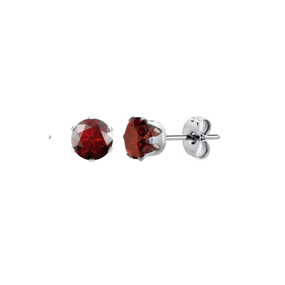 Surgical Steel Earrings Women's Earrings Hypoallergenic Earrings Set Men's Earrings 12 Colors CubicZirconia Studs Earrings