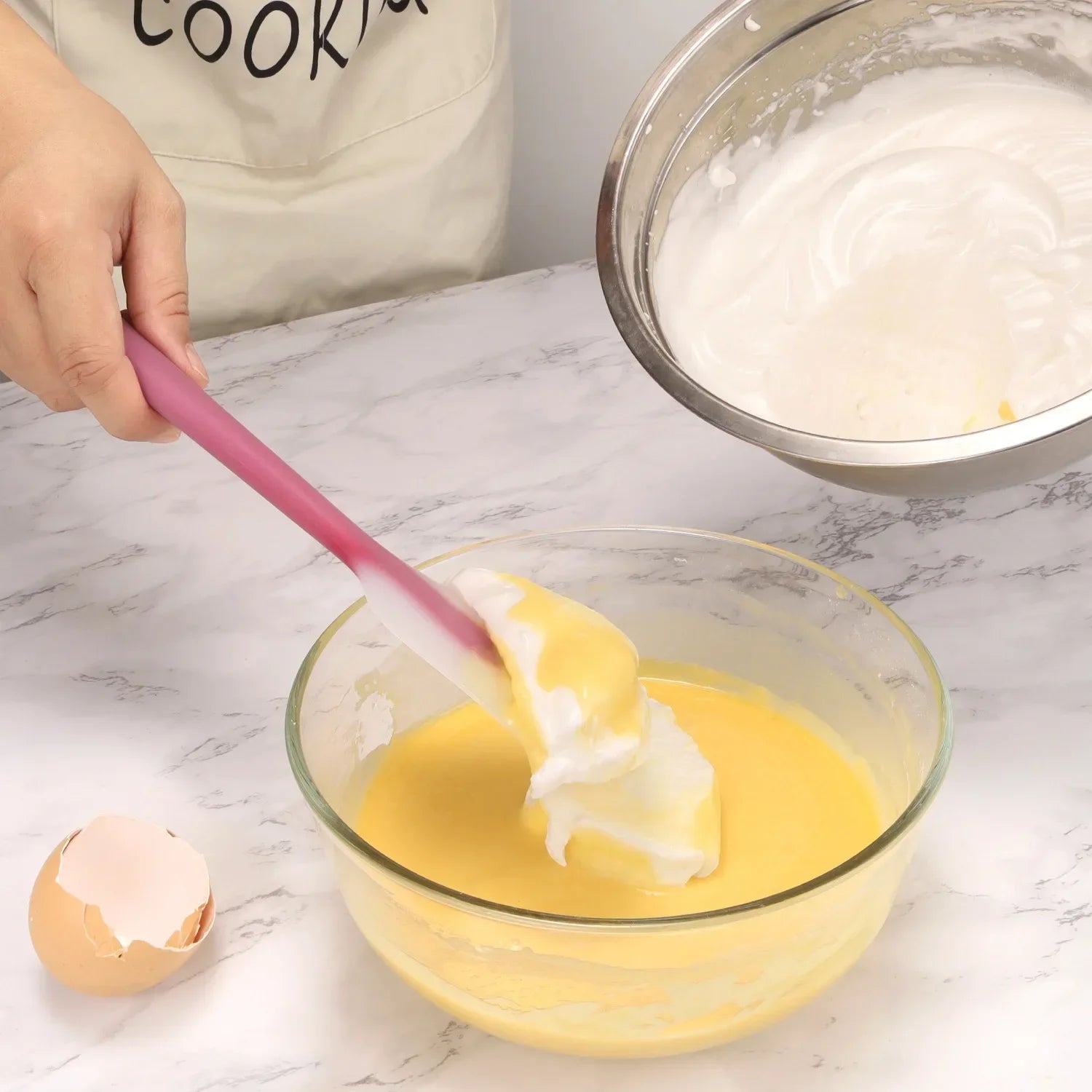 Silicone Spatula Set Heat Resistant Baking Scraper | Translucent Kitchen Utensils lifestyle view