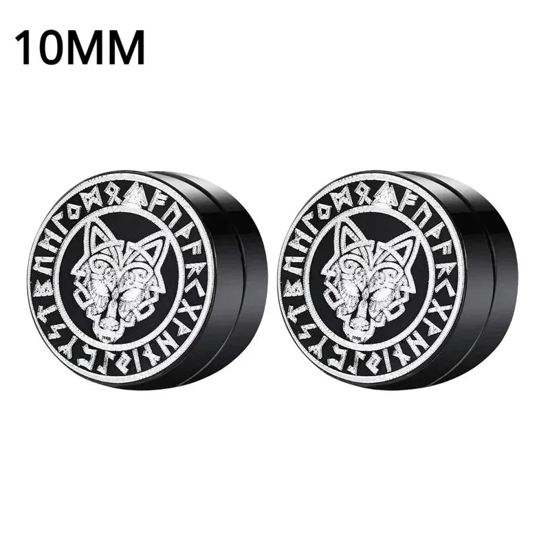 1Pairs Crystal Strong Magnetic Ear Stud Clip Earrings for Men Women, Punk Round Zirco alternate view