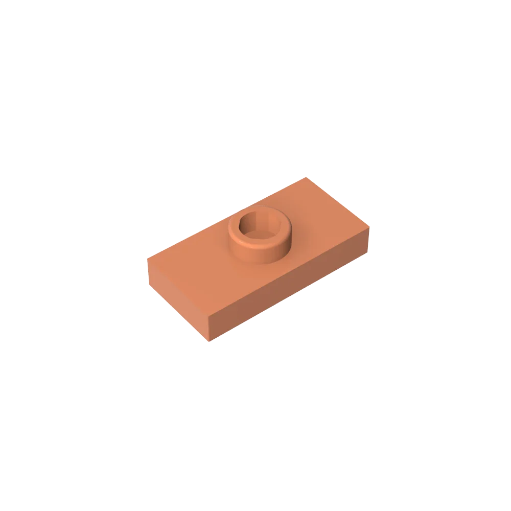 Gobricks PLATE 1X2 W. 1 KNOB | Modified Building Block Compatible with Lego 15573 close-up view