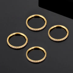 Stainless Steel Nose Ring CZ 16G Hinged Septum Clicker Segment Ear Tragus Cartilage H alternate view