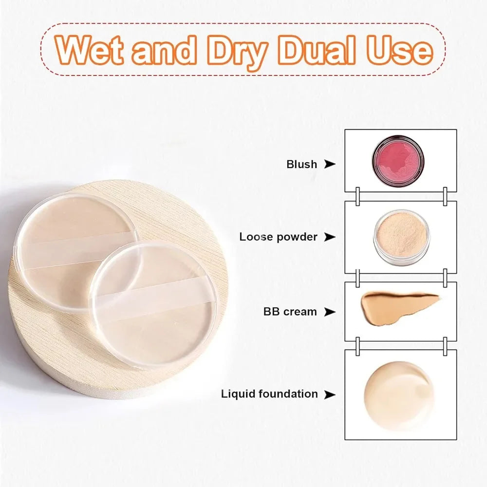 Silicone Makeup Puff Set | Non-Absorbent Beauty Blender for Liquid Foundation detail view