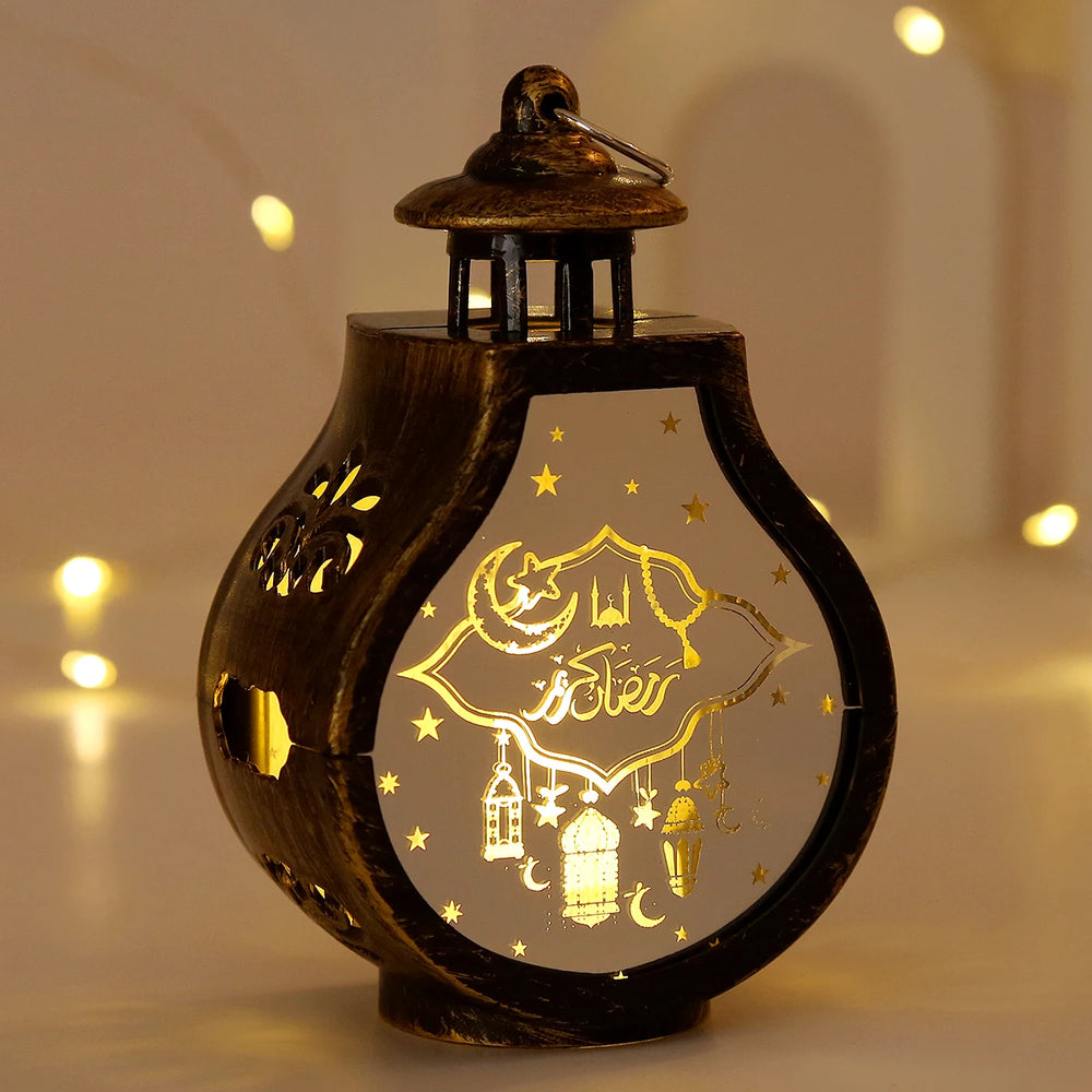 LED Star Moon Candlestick Light | Ramadan Decoration with Castle Wind Lamp additional angle