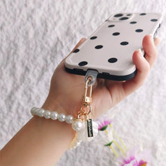ZAKOL Cute Pearl Keychain for Women Girls Shiny Pearl Bead Shell Phone Bag Backpack C alternate view