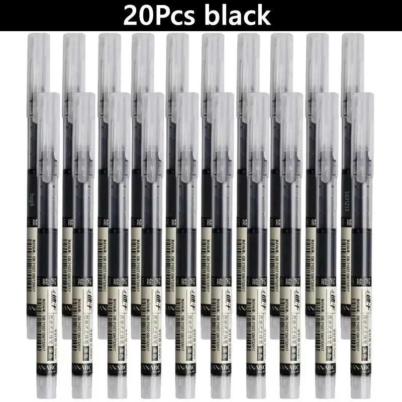Needle Gel Pens Straight Liquid Ballpoint Pen Kawaii Stationery School Office additional angle