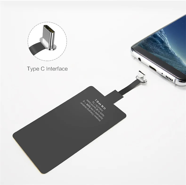 Universal Wireless Charging Receiver with Type-C Connector – Fast & Easy Charging - Onlytenbucks.com