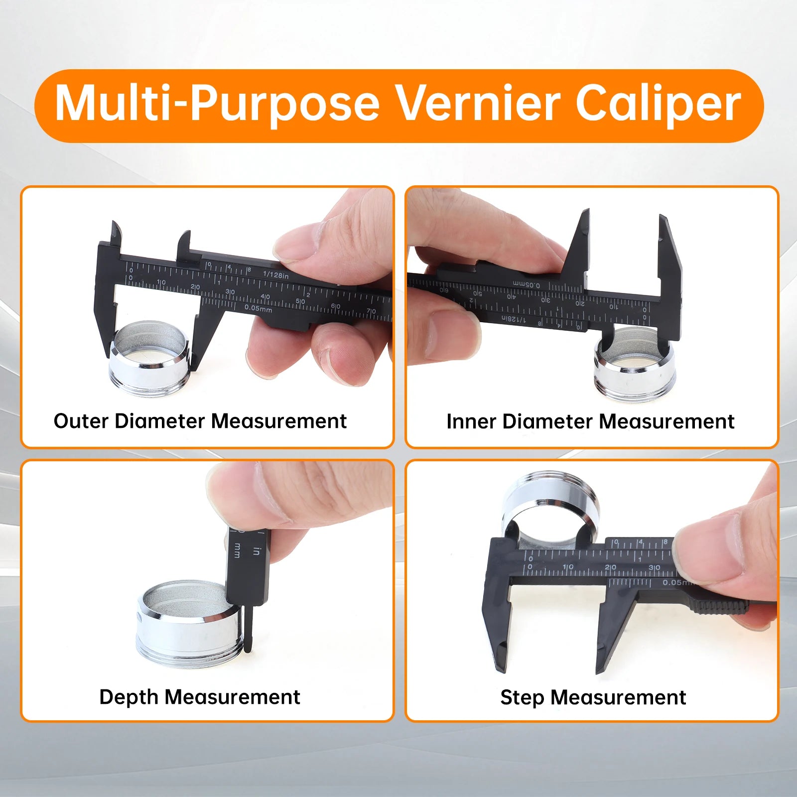 Mini Vernier Caliper 0-80mm | Portable Metric Imperial Measuring Tool detail view