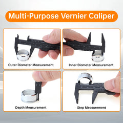 Mini Vernier Caliper 0-80mm | Portable Metric Imperial Measuring Tool detail view