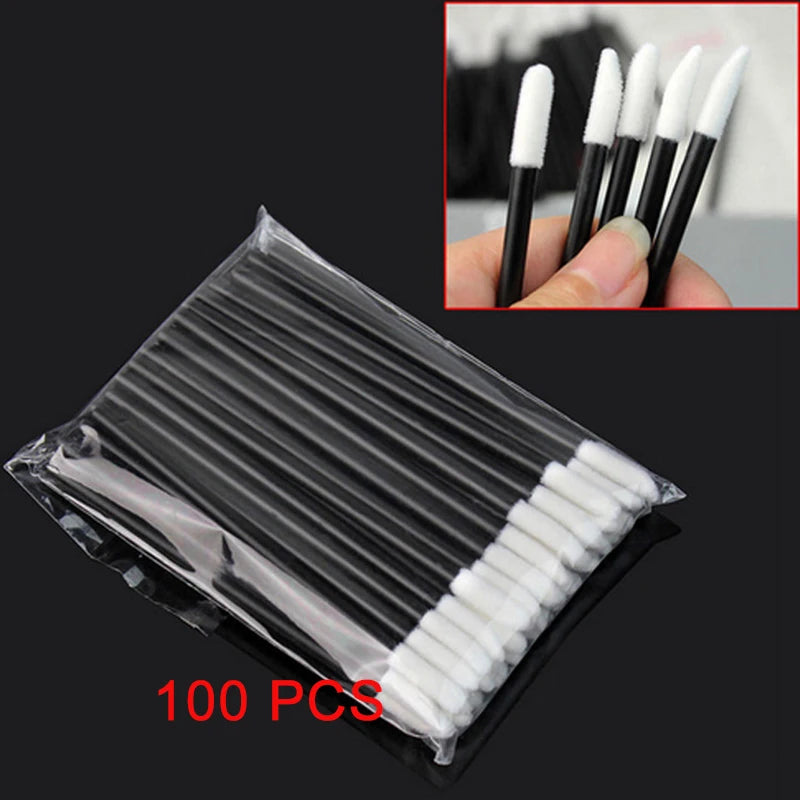 5/50/100 Pcs Lip Brushes Soft Cosmetic Lip Brush Lipstick Lip Glossy Wands Cleaner Ap alternate view