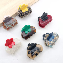 luxury Medium Acetate hair claw clip for women floral claw clip girl cute Leopard print hair clip fl