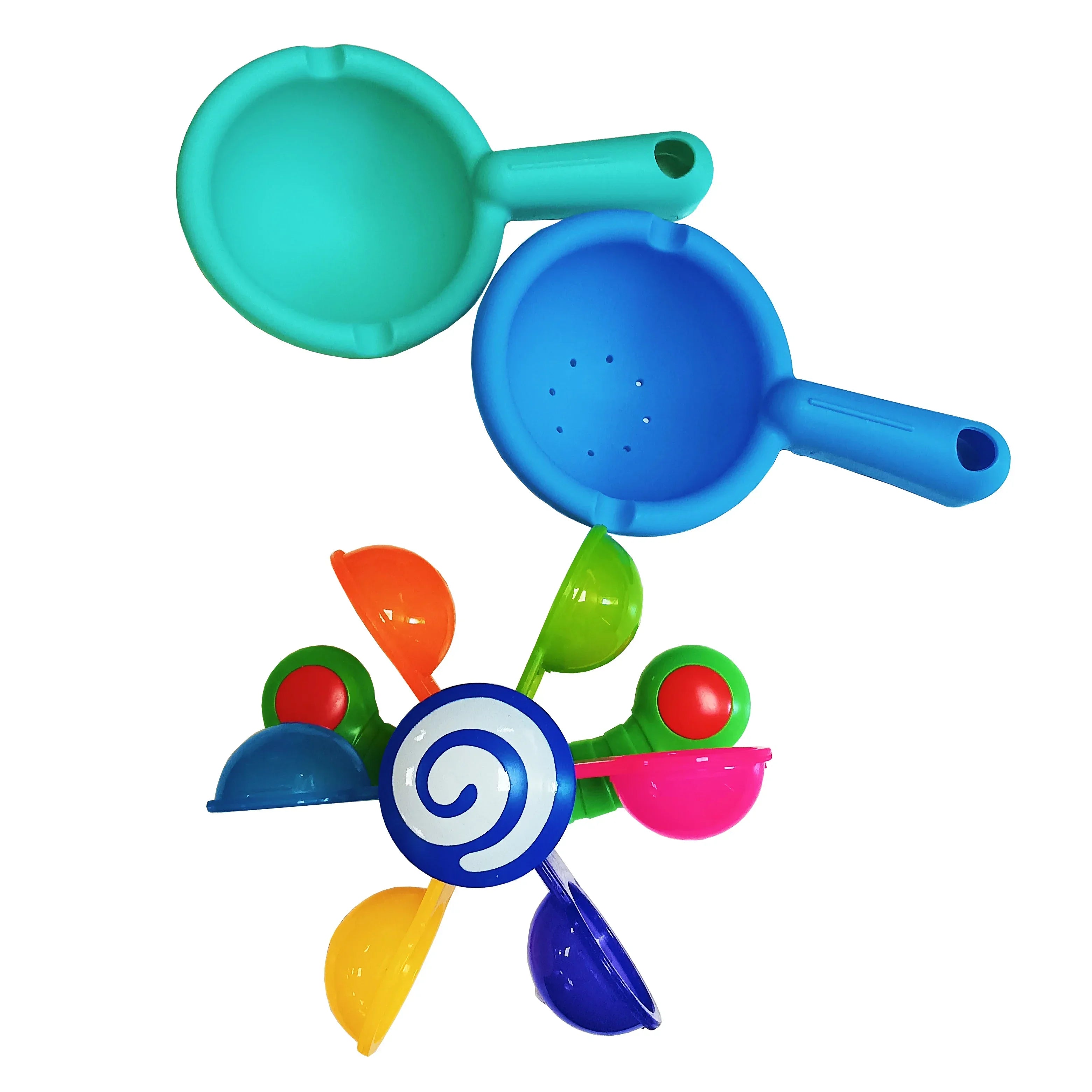 Rainbow Windmill Toddlers Bathing Sucker Water Spray Toy Colorful Waterwheel Baby Bat lifestyle view