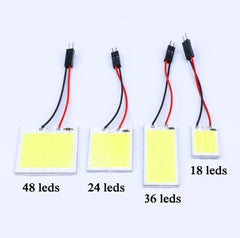 4-Pack T10 LED Car Interior Bulbs | 12V COB Dome Light close-up view