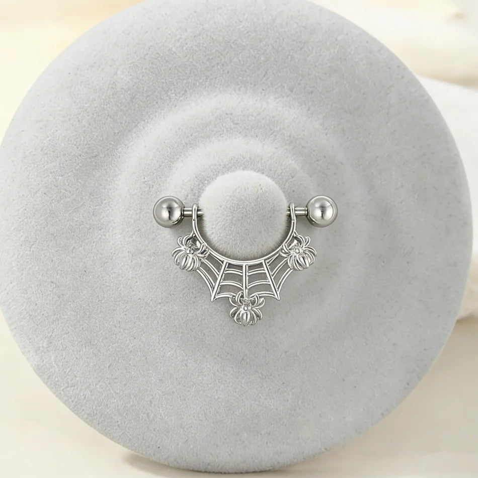 2pc 16G 14G Titanium Barbell CZ Zircon Nipple Shield Jewelry Women Anti-allergic Body alternate view