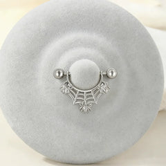 2pc 16G 14G Titanium Barbell CZ Zircon Nipple Shield Jewelry Women Anti-allergic Body alternate view