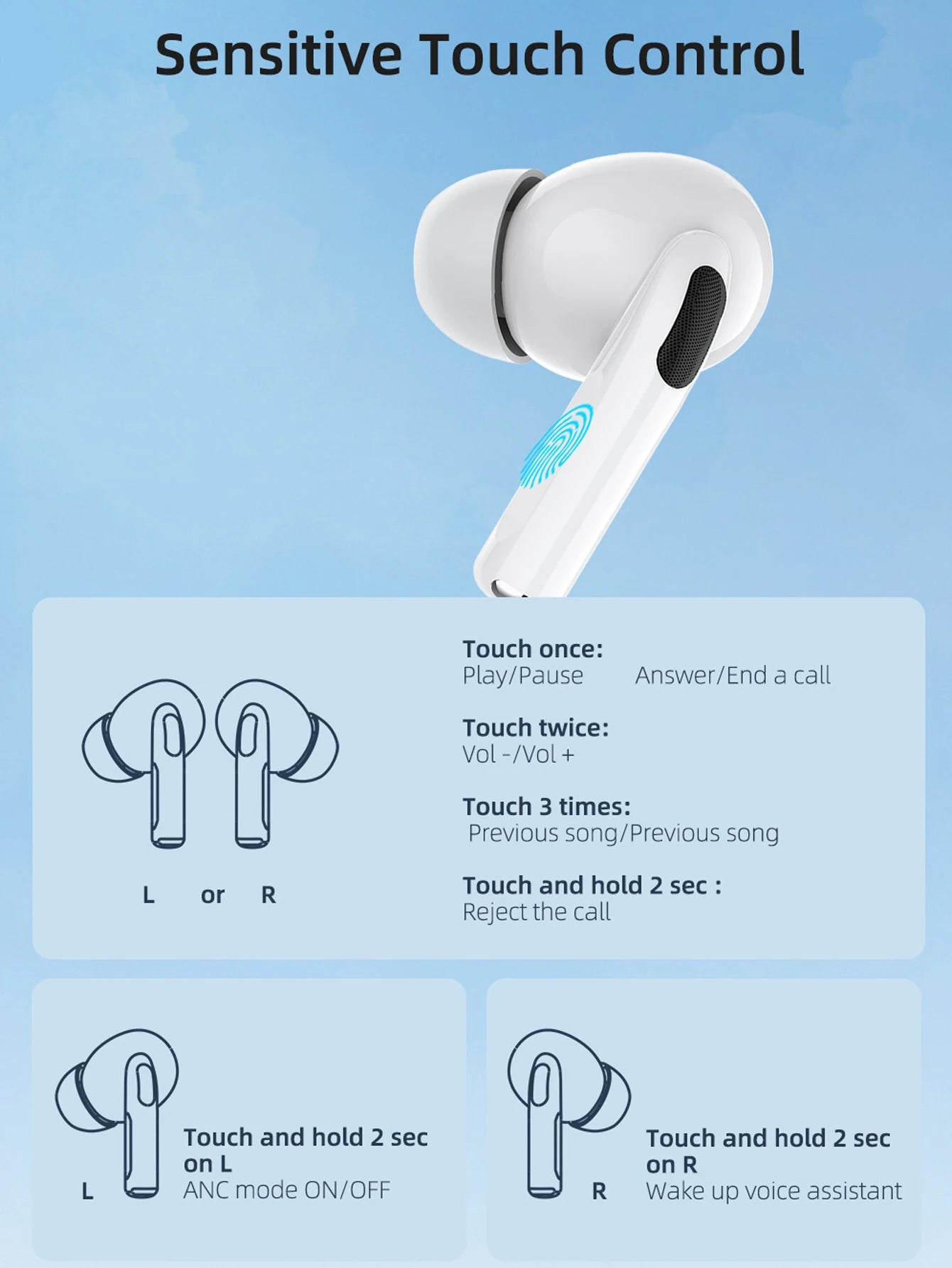 2026 Pro Wireless Bluetooth Headphones | Premium Sound with Mic and Charging Case additional angle