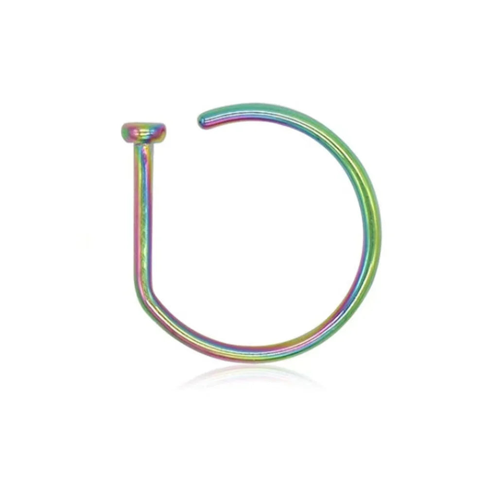 Women Men Fake Piering Nose Ring Earrings Fashion punk Non Piercing Nose Clip Stainle alternate view