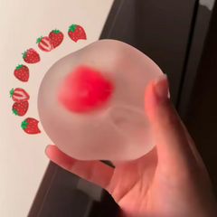 Strawberry Mochi Squeeze Toy | Slow Rebound Stress Relief Fidget for Venting Anger detail view