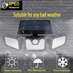 Led Solar Light Outdoor Motion Sensor Human Induction Adjustable Head Waterproof Solar S detail view