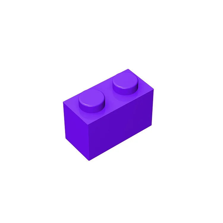 Educational Assemblage Gobricks Brick 1 x 2 without Bottom Tube | Compatible with Leg alternate view