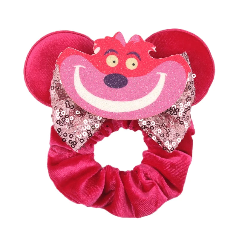 Women Ears Hair Scrunchies Velvet Hairbands For Girls Sequins Bows Headband Women Trip D detail view
