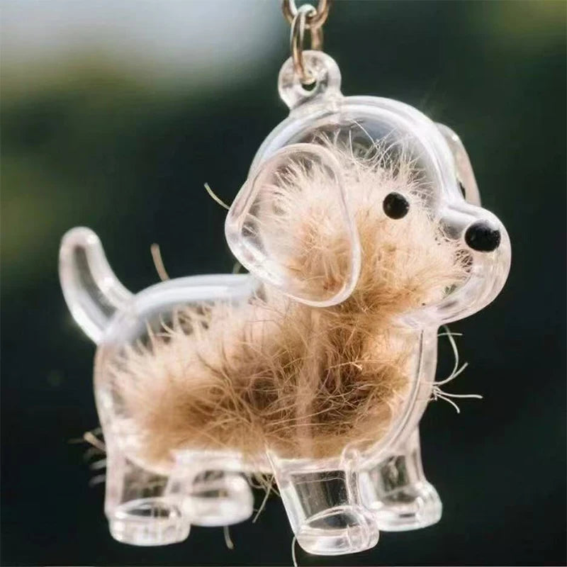 New Clear Puppy Hair Memorial Keepsake Capsule Pet's Dog Fur Container DIY Pendant additional angle