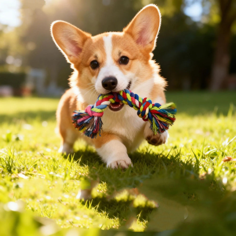 Small Dog Puppy Chew Toy - Bite-resistant Cotton Rope Knot Pet Molar for Relieving St alternate view