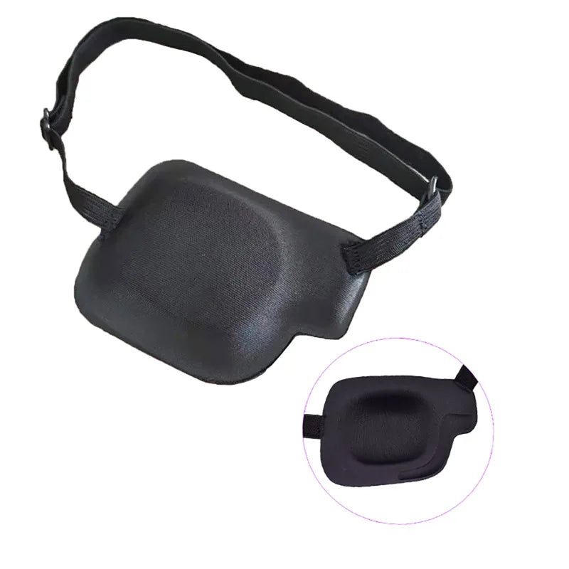 Black Single Eyepatch Blindfold | Adjustable Eye Mask for Sleeping, Amblyopia, and Co alternate view