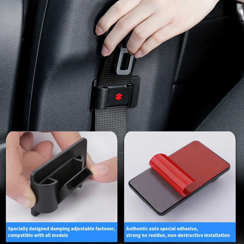Car Seat Belt Stabilizer Clip | Anti-Rattle Seatbelt Holder for Suzuki Jimny Samurai V close-up view