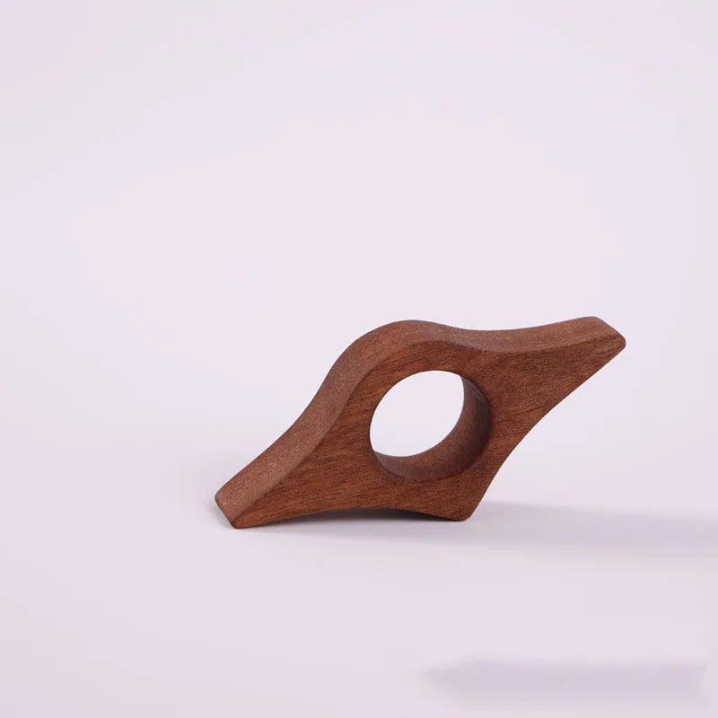 Solid Wood Thumb Book Support Book Page Holder Reading Finger Ring Page Clamp Convenie close-up view