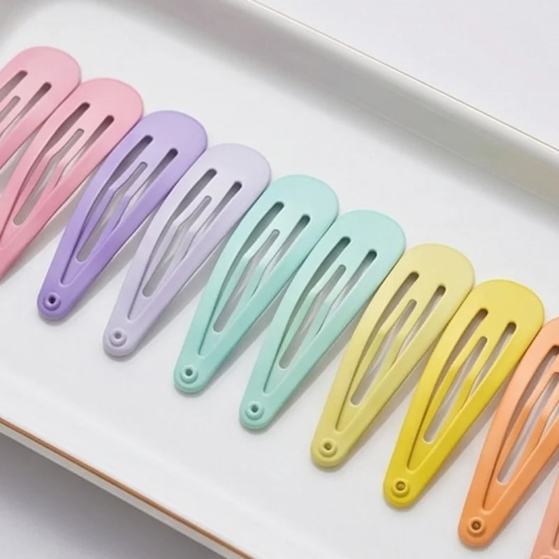 40Pcs Light Colorful Dripping Paint Water Drop BB Hair Clips Cute Princess Korean Hair close-up view