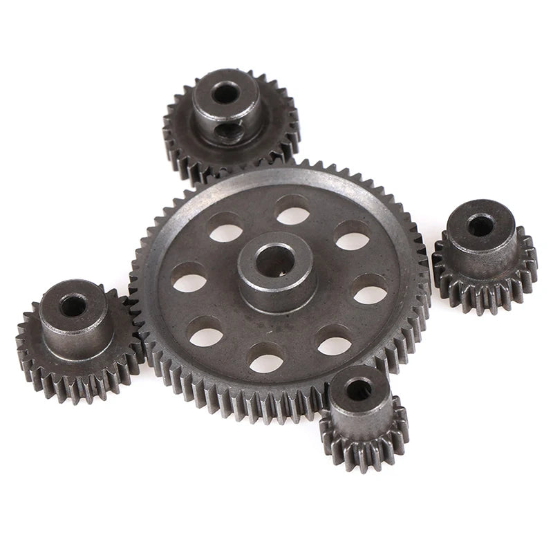 HSP Steel Metal Spur Differential Main Gear 17T/21T/26T/29T/64T Pinion Gear close-up view