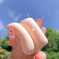 1-10pcs Round Square Triangle Shape Makeup Sponge Puff Dry Wet Dual-use Soft Cotton Ca close-up view