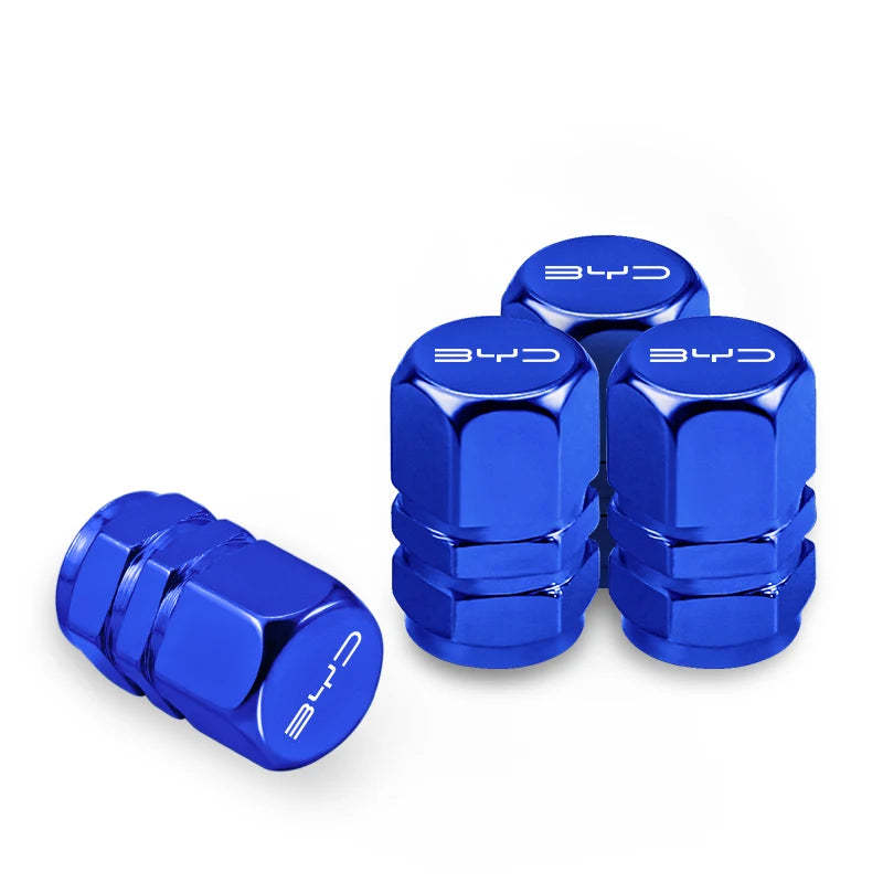 4Pcs Car Wheel Tire Valves Caps Waterproof Dustproof Cover For BYD Atto 3 Yuan Plus H lifestyle view