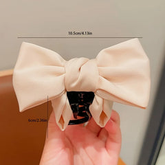 3Pcs Smooth Satin Bow Grip Clip Large Firm Disc Hair Accessories for Women Daily Comm alternate view