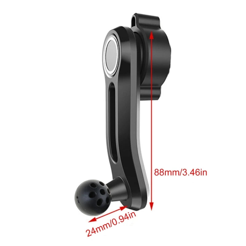 Car Phone Holder 17mm Round Mount Splitter Adapter Durable Plastic Phone Stand Extension Arm for Mob