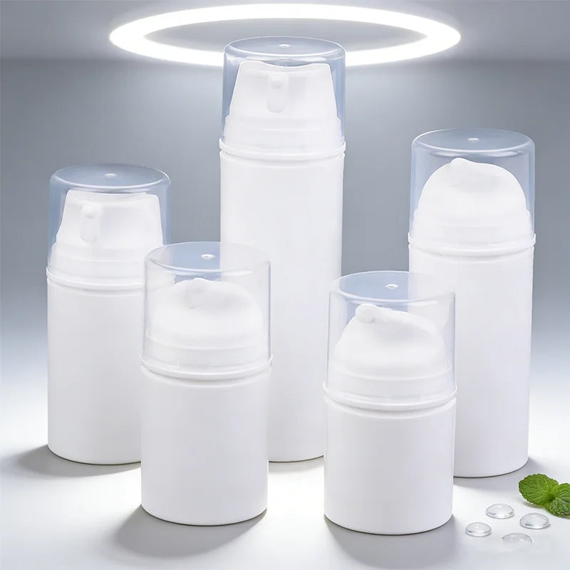 Airless Cosmetic Travel Size Vacuum Pump Bottles, Refillable Emulsion Dispenser for Cosmetics, Airle