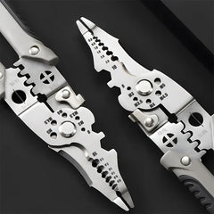 6-in-1 Multifunctional Electrician Pliers | Wire Stripper, Cutter, and Crimper detail view