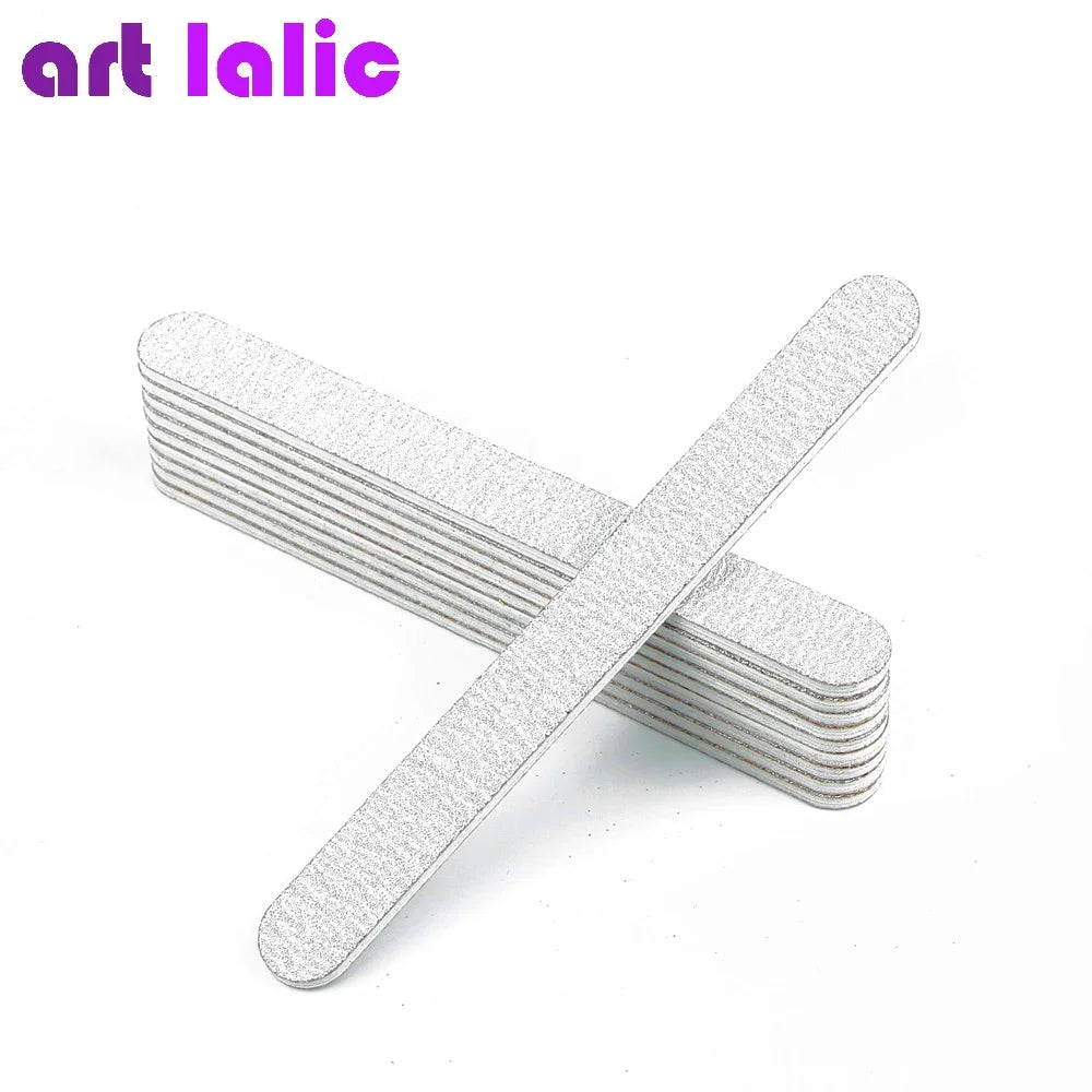 5Pcs Emery Board Nail Files, Straight Sandpaper Files for Nail Art DIY Manicure additional angle