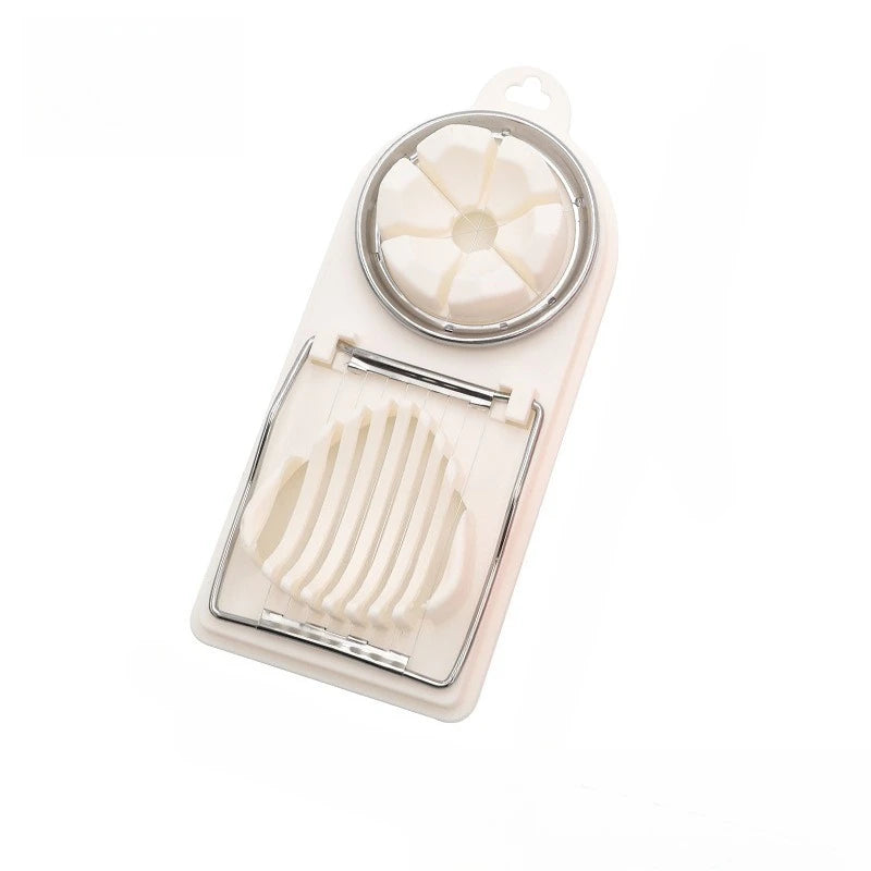 2 In 1 Egg Slicer Multifunctional Stainless Steel Egg Cutter | Kitchen Gadget for Sli lifestyle view