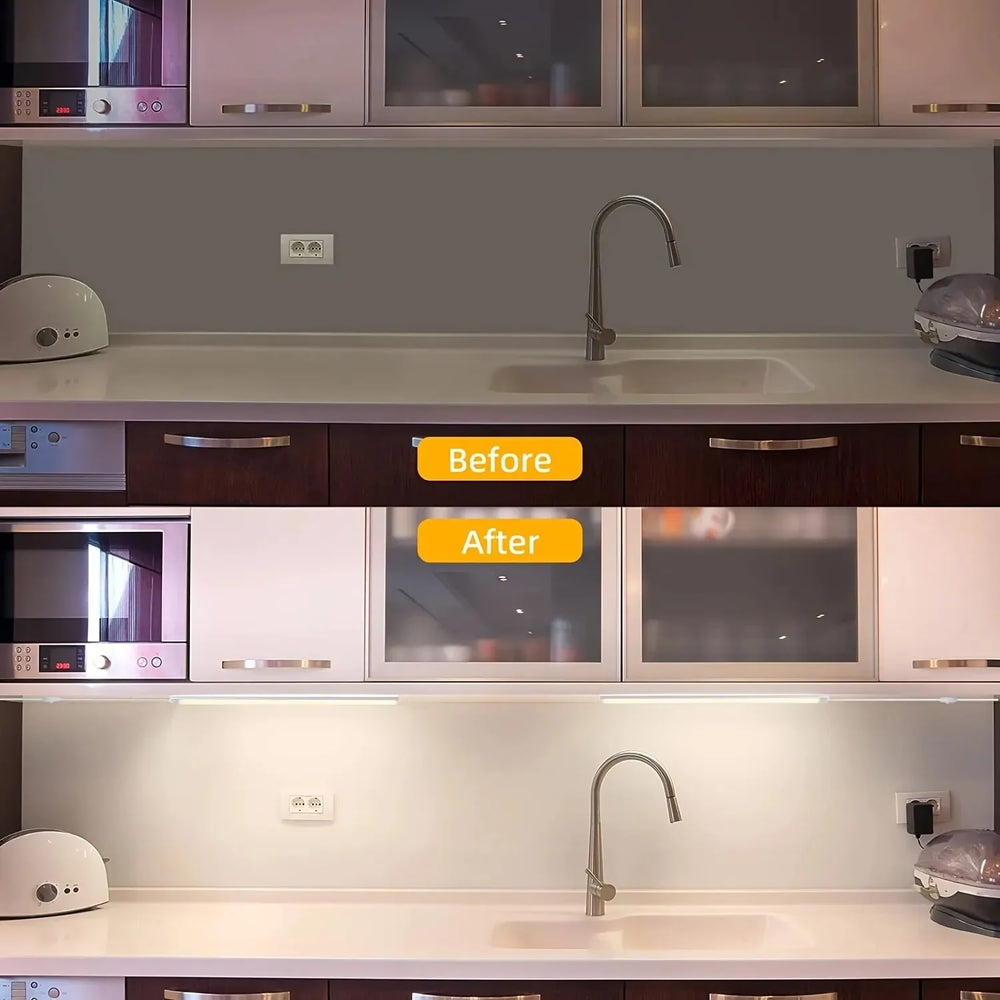 LED Light Under Cabinet Lights | USB Dimmable 3 Color Magnetic Strip alternate view